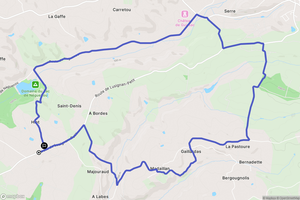 Madaillan : carte du parcours de randonnée - France