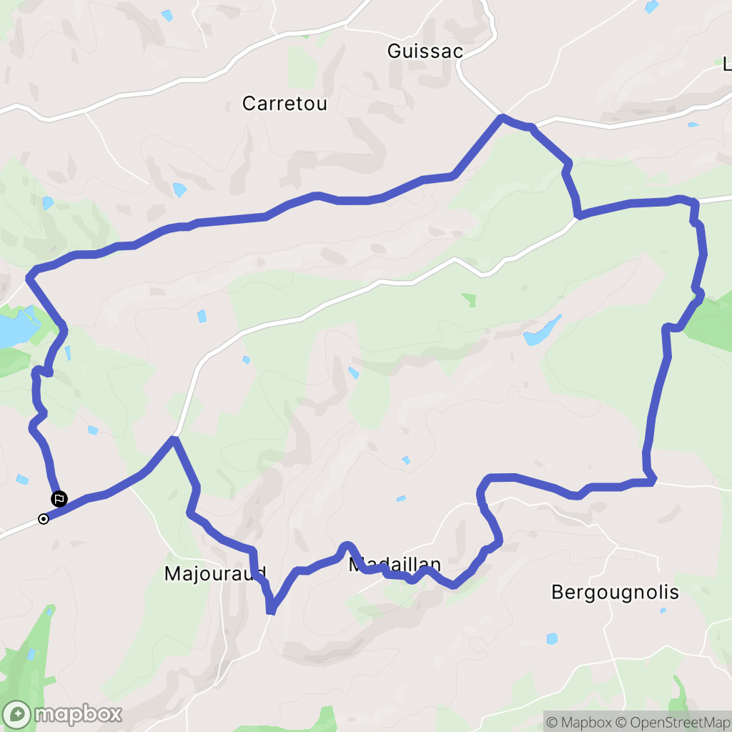 Madaillan : carte du parcours de randonnée - France