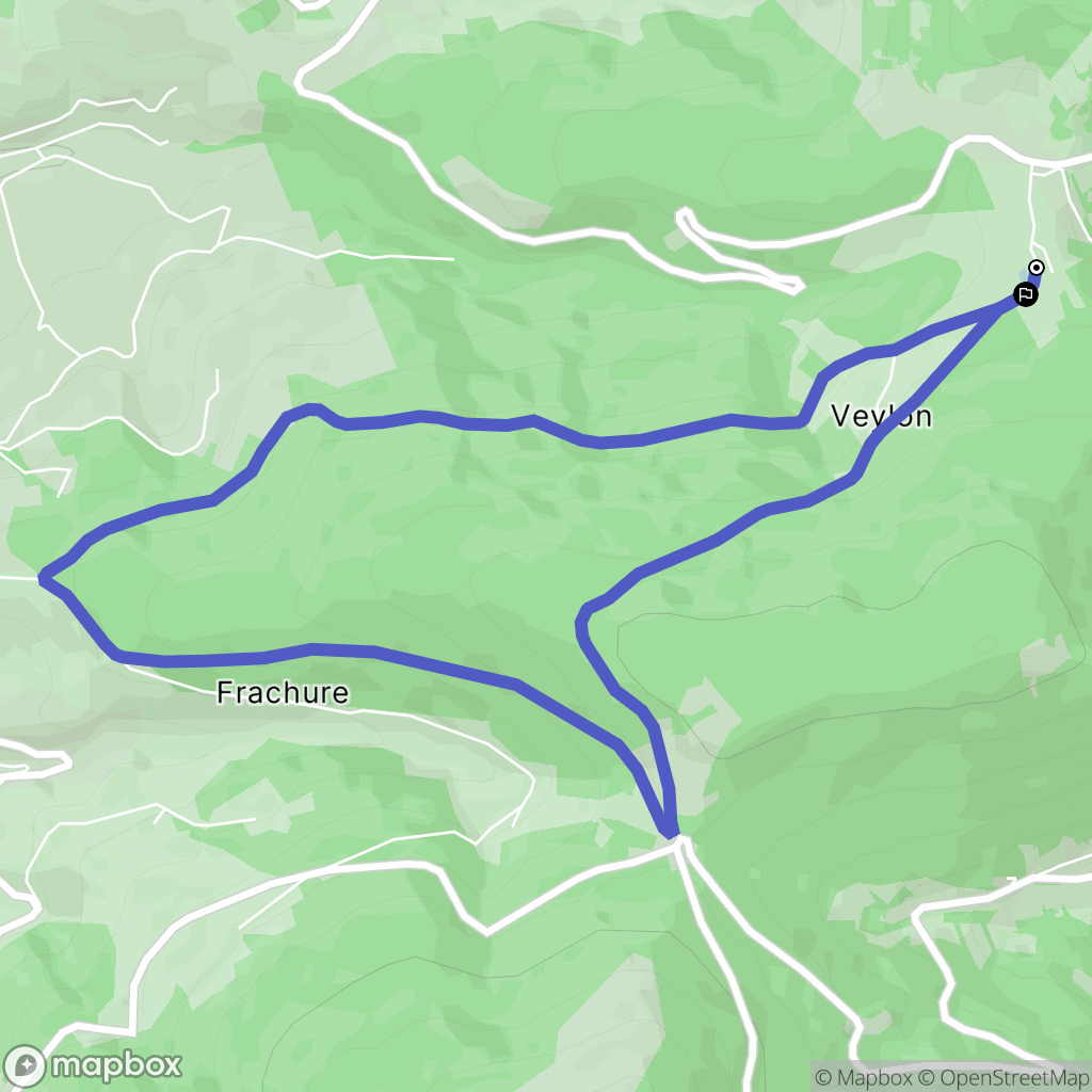 Doizieux : carte du parcours de randonnée - France