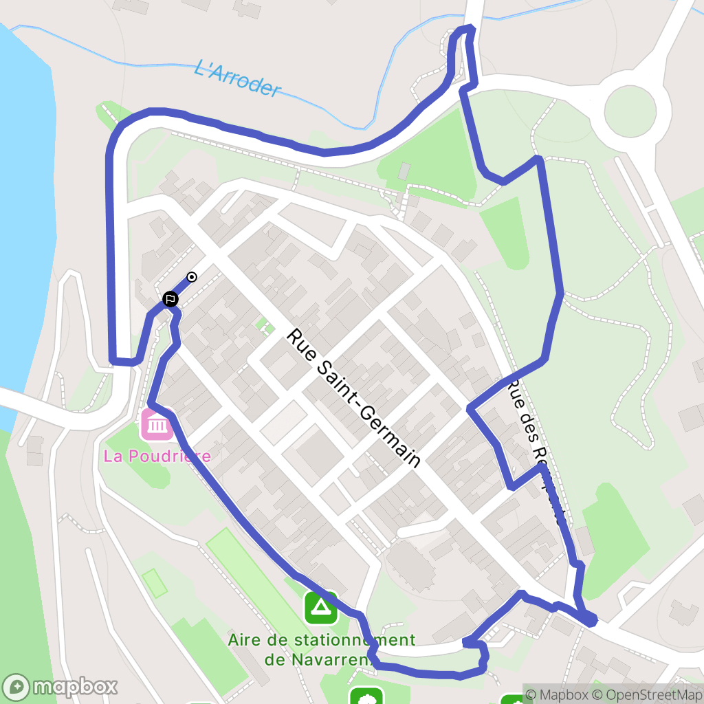 Navarrenx : carte du parcours de randonnée - France