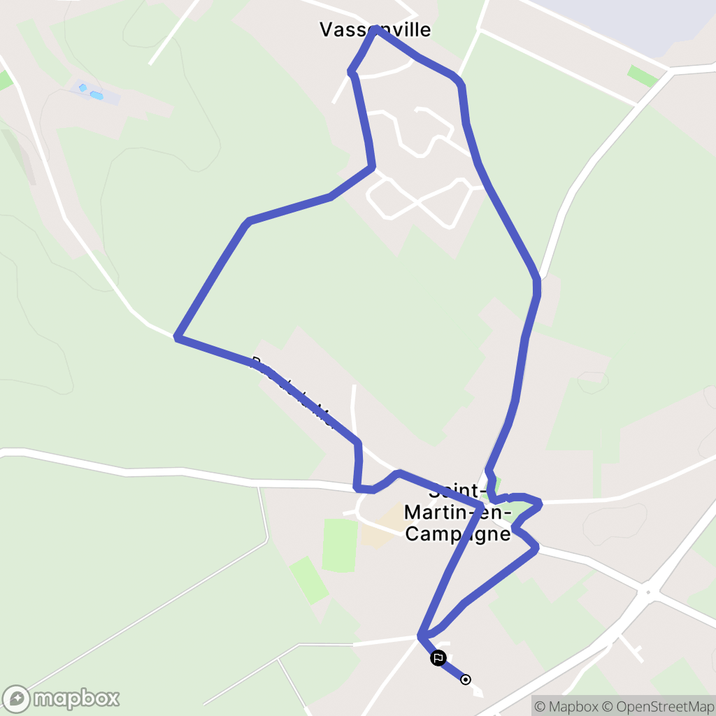 Petit-Caux : carte du parcours de randonnée - France
