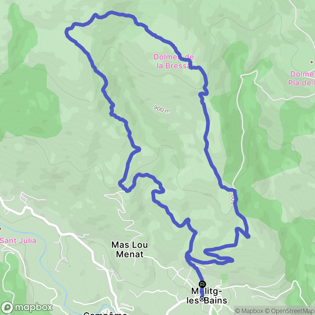 Molitg-les-Bains : carte du parcours de randonnée - France