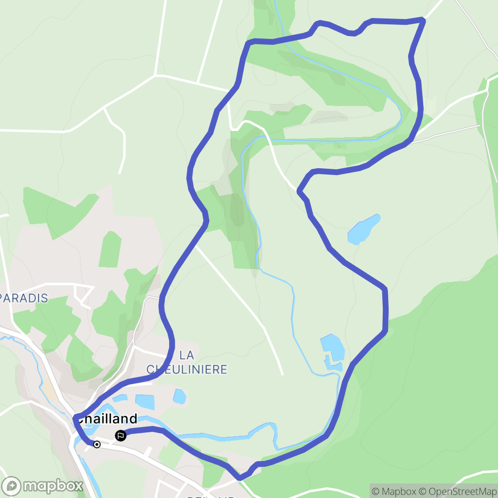 Chailland : carte du parcours de randonnée - France