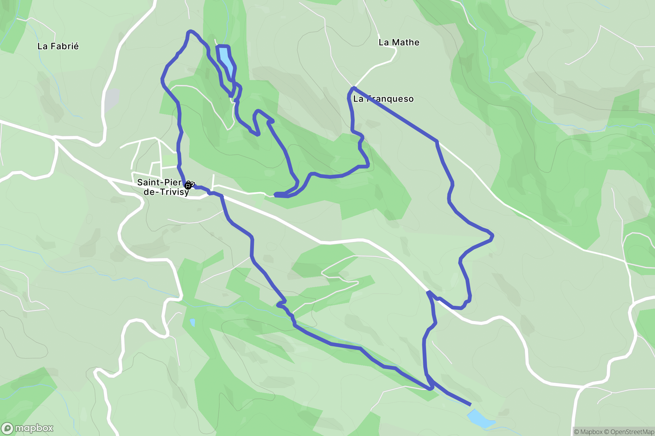 Saint-Pierre-de-Trivisy : carte du parcours de randonnée - France