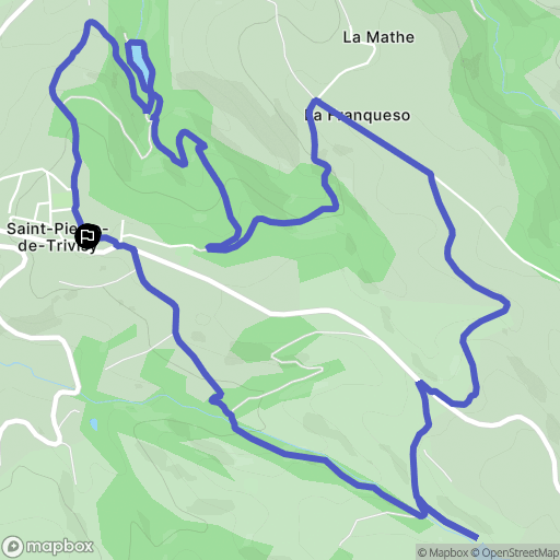 Saint-Pierre-de-Trivisy : carte du parcours de randonnée - France