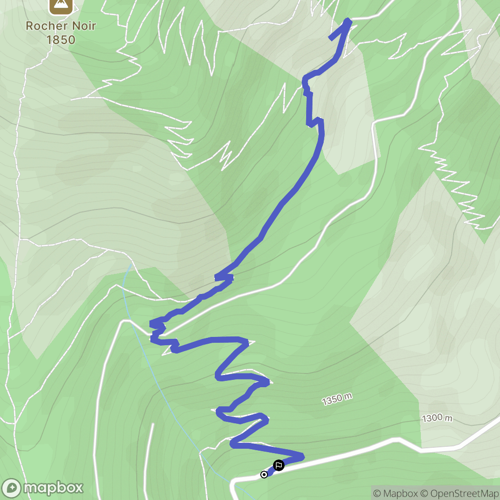 La Valette : carte du parcours de randonnée - France