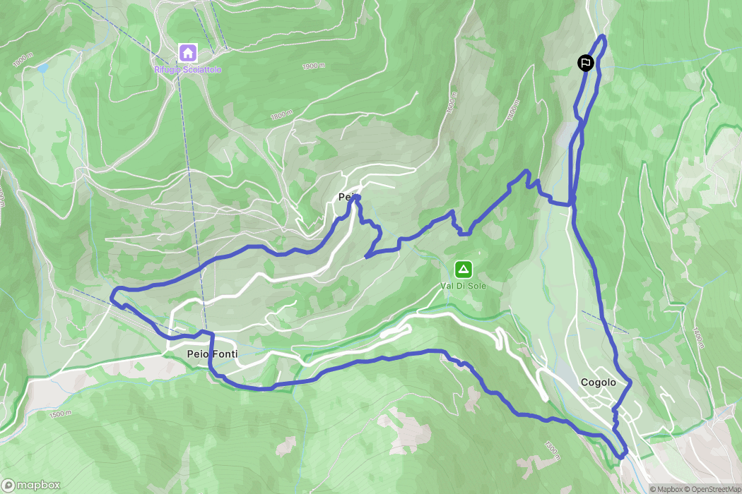  : carte du parcours de randonnée - Italy