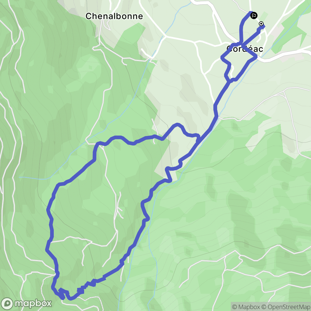 Châtel-en-Trièves : carte du parcours de randonnée - France
