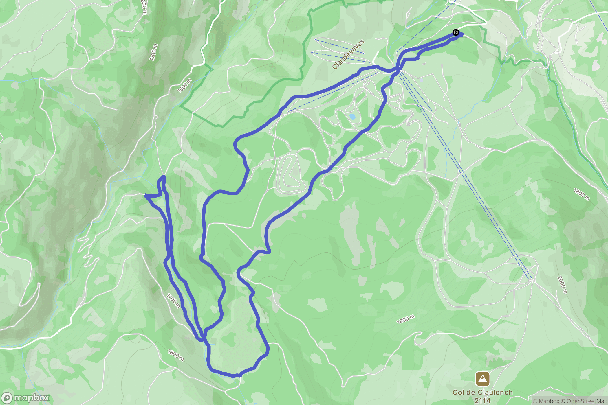  : carte du parcours de randonnée - Italy