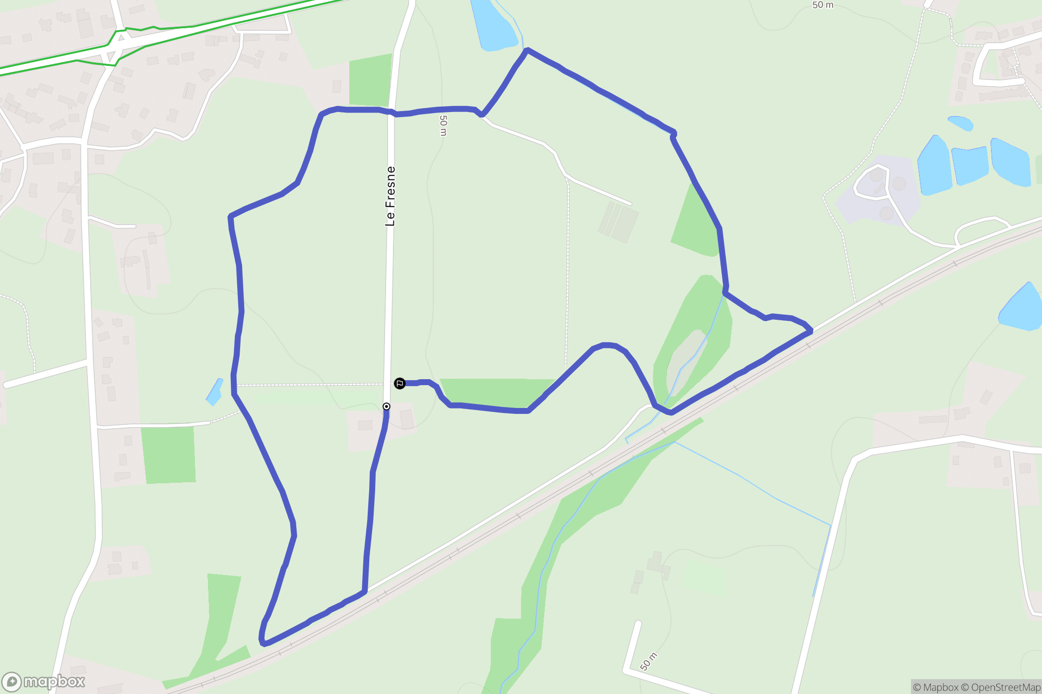 Breteil : carte du parcours de randonnée - France