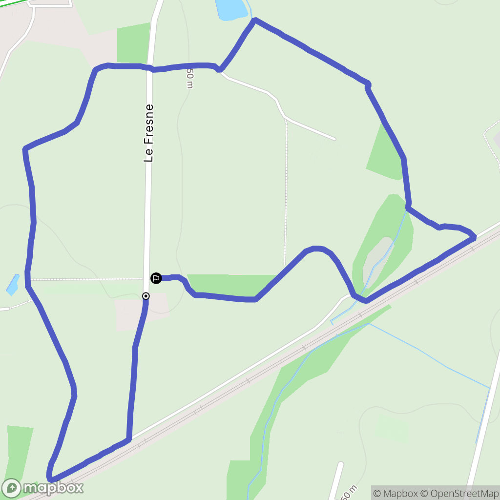 Breteil : carte du parcours de randonnée - France