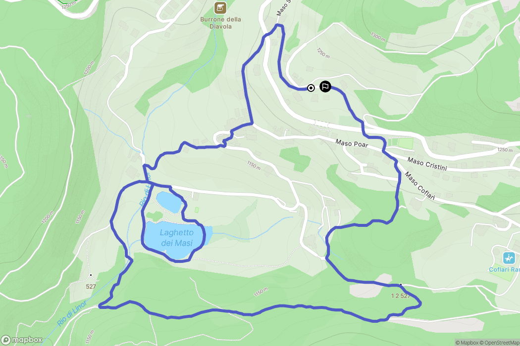 Ruffré : carte du parcours de randonnée - Italy