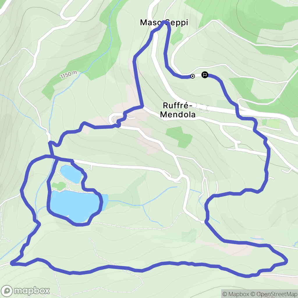 Ruffré : carte du parcours de randonnée - Italy