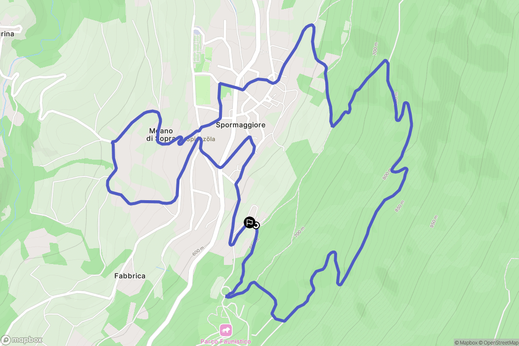 Spormaggiore : carte du parcours de randonnée - Italy