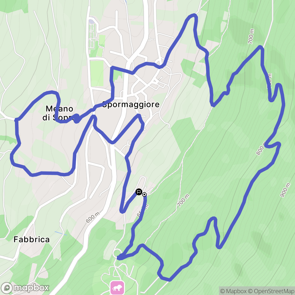 Spormaggiore : carte du parcours de randonnée - Italy