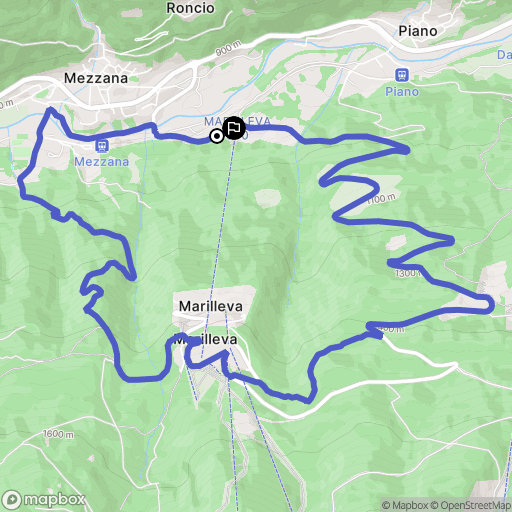 Marilleva 900 : carte du parcours de randonnée - Italy