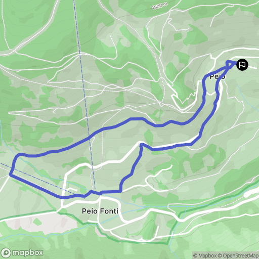 Peio : carte du parcours de randonnée - Italy