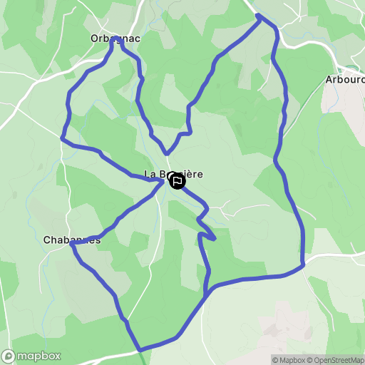 Peyre en Aubrac : carte du parcours de randonnée - France