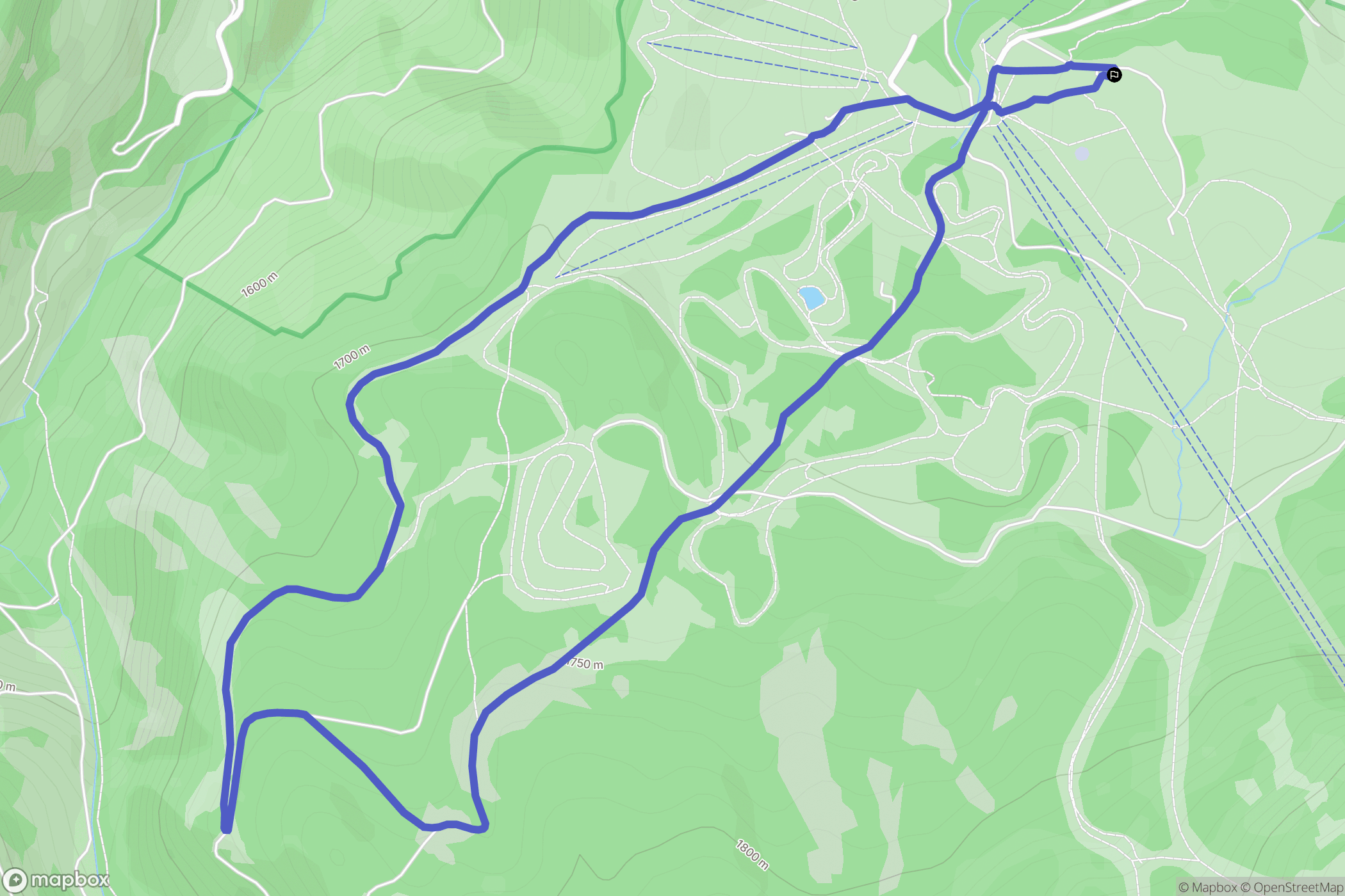  : carte du parcours de randonnée - Italy