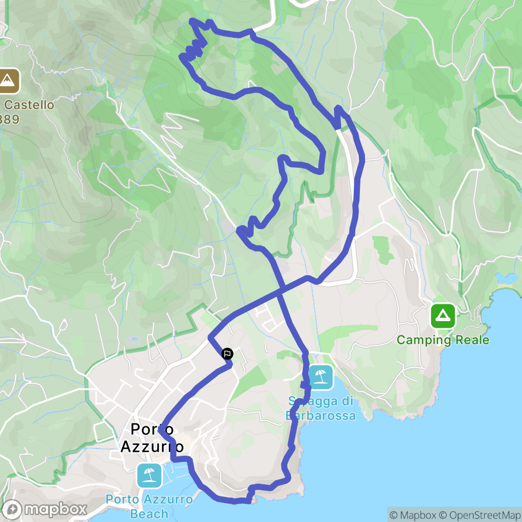  : carte du parcours de randonnée - Italy