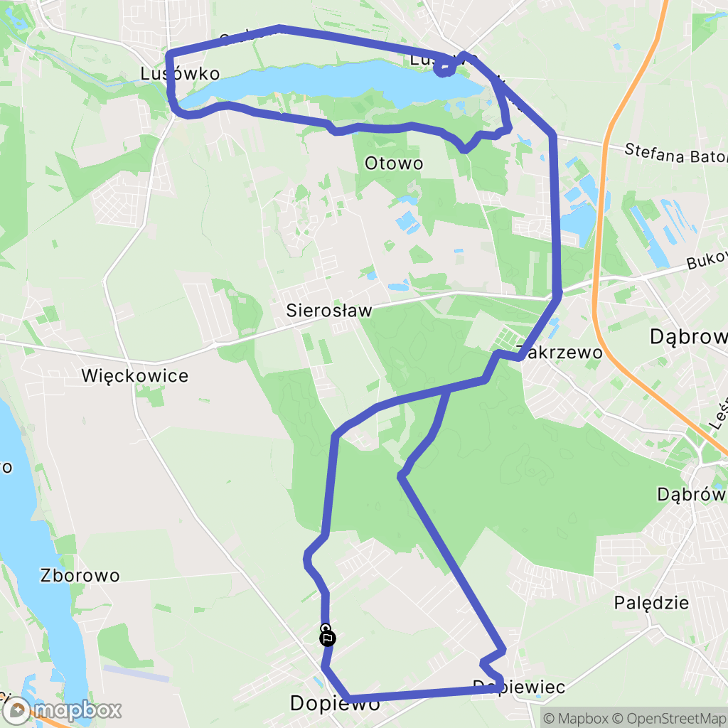 Dopiewo: mapa trasy - Poland