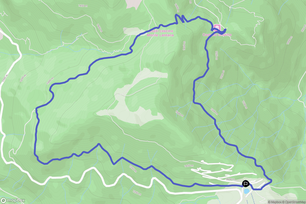  : carte du parcours de randonnée - Italy