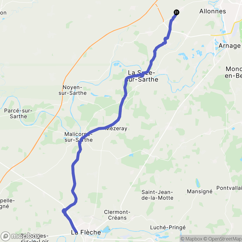 Saint-Georges-du-Bois : carte du parcours de randonnée - France