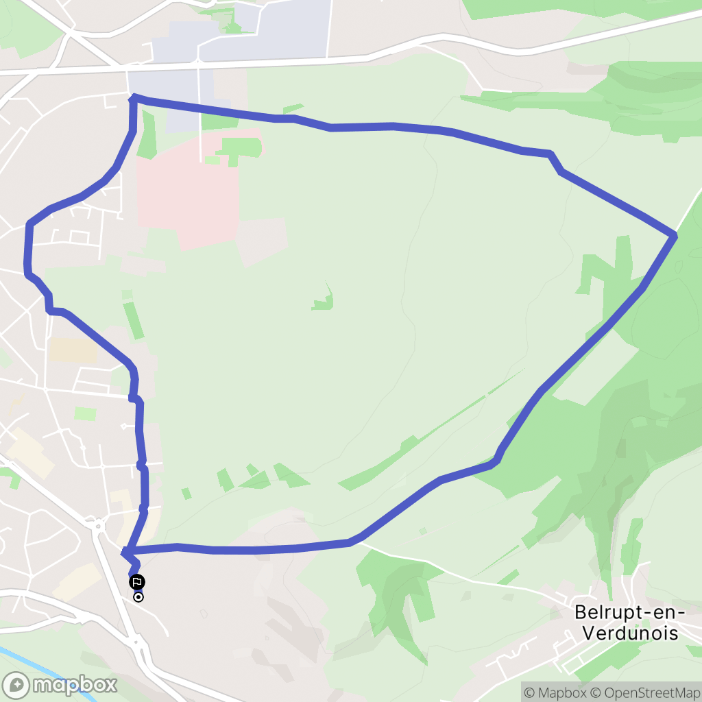 Haudainville : carte du parcours de randonnée - France