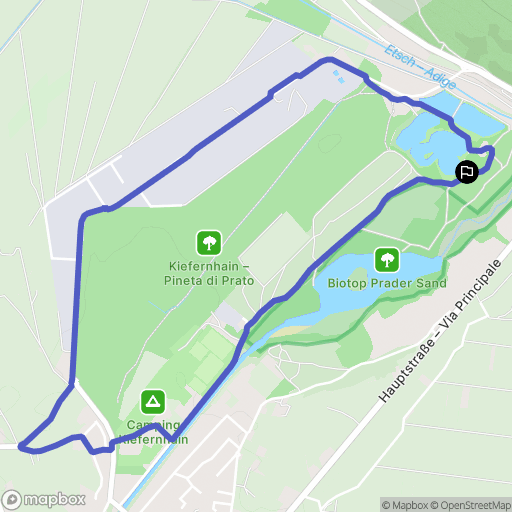 Prato Allo Stelvio : carte du parcours de randonnée - Italy