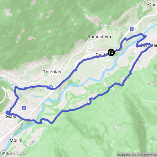 Caldes : carte du parcours de randonnée - Italy