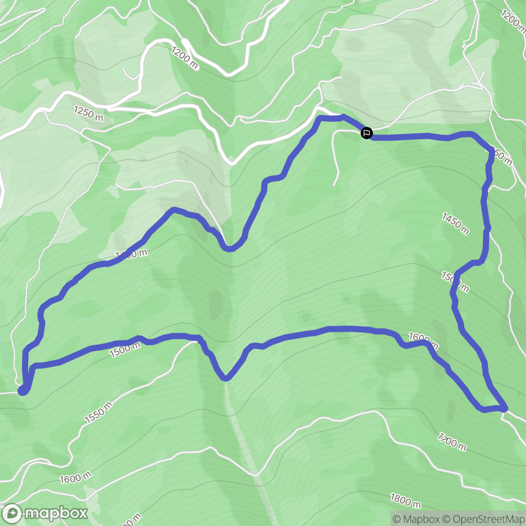 : carte du parcours de randonnée - Italy
