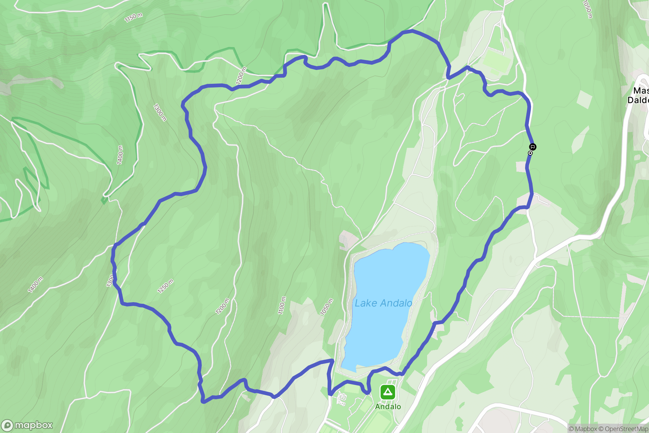 : carte du parcours de randonnée - Italy