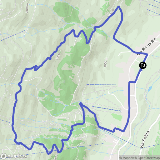 Livigno : carte du parcours de randonnée - Italy