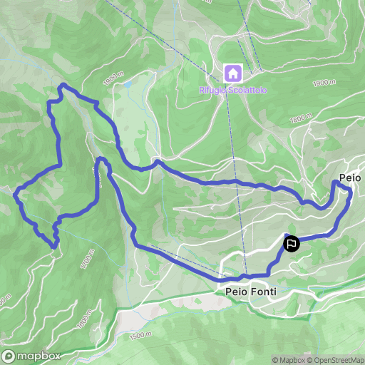  : carte du parcours de randonnée - Italy