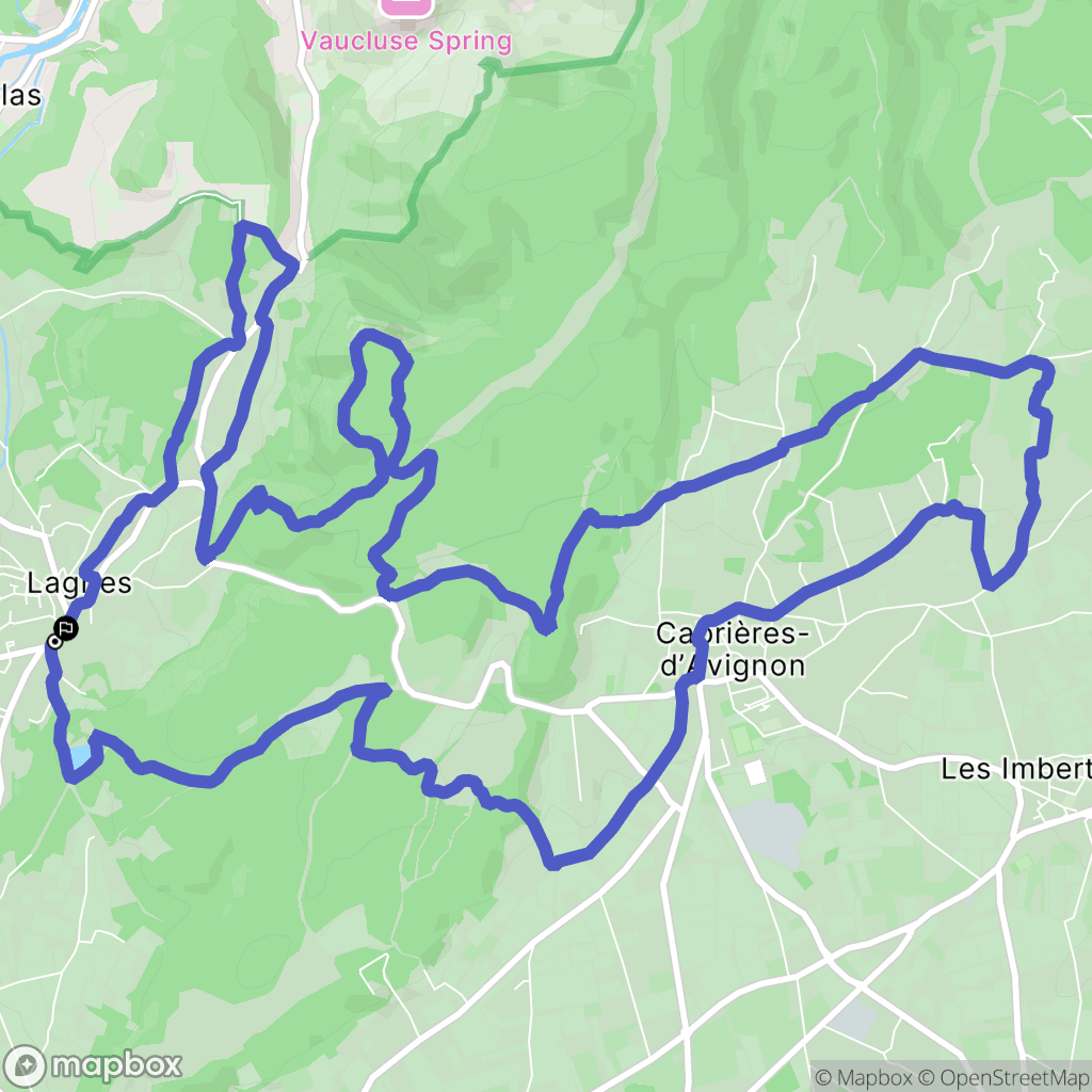 Lagnes : carte du parcours de randonnée - France