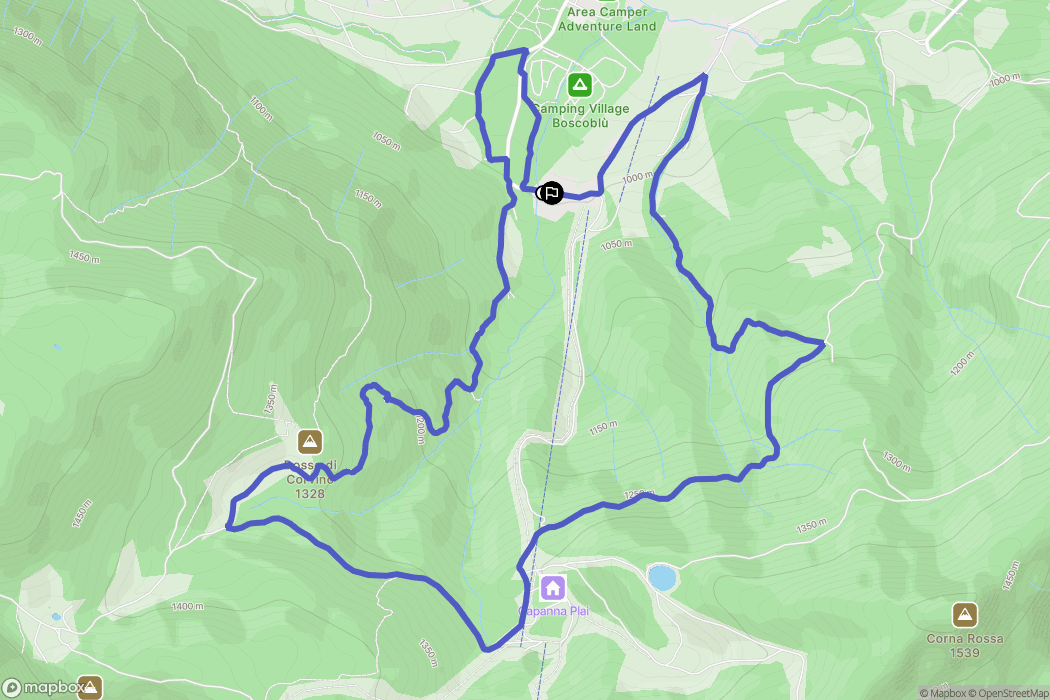  : carte du parcours de randonnée - Italy