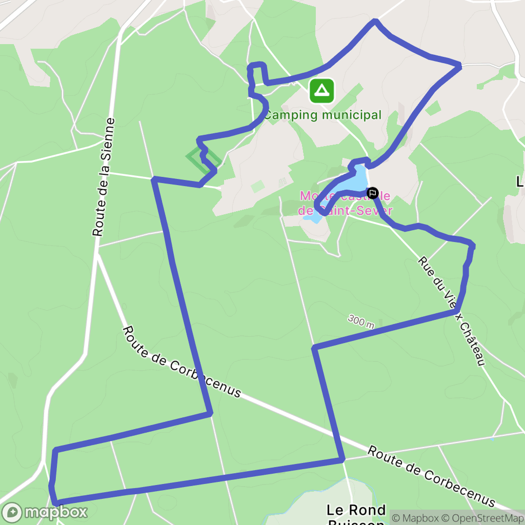 Noues de Sienne : carte du parcours de randonnée - France