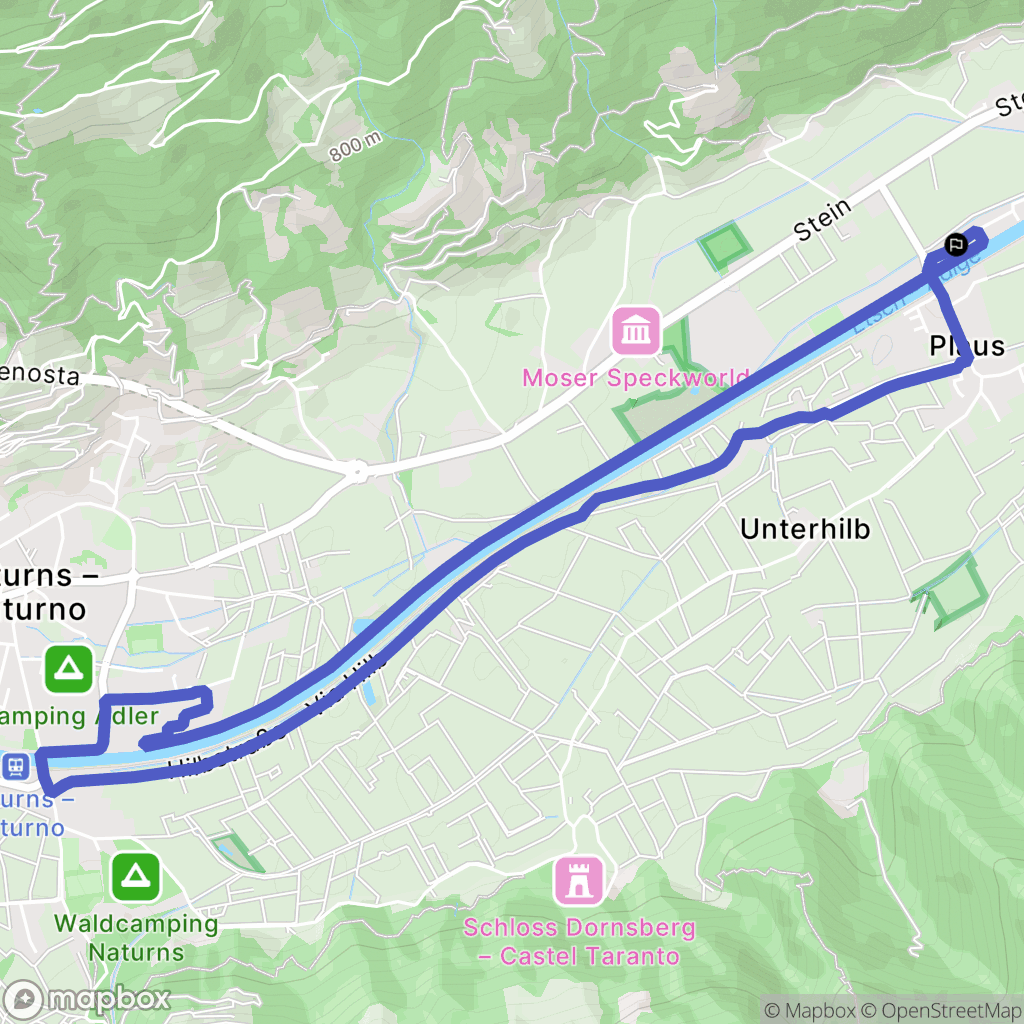 Zona Industriale : carte du parcours de randonnée - Italy