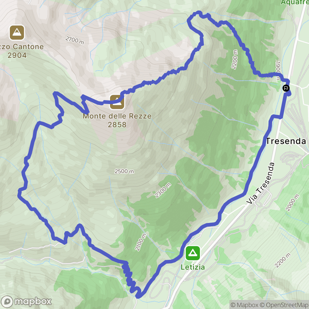 Compart : carte du parcours de randonnée - Italy