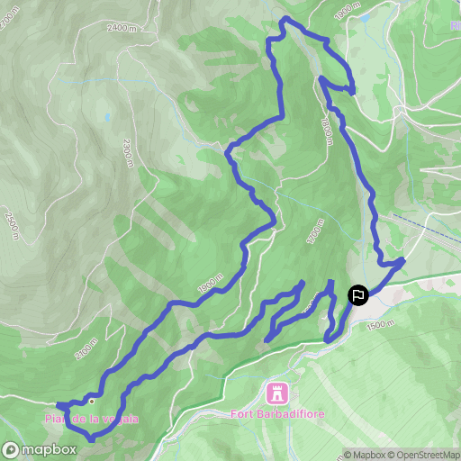  : carte du parcours de randonnée - Italy