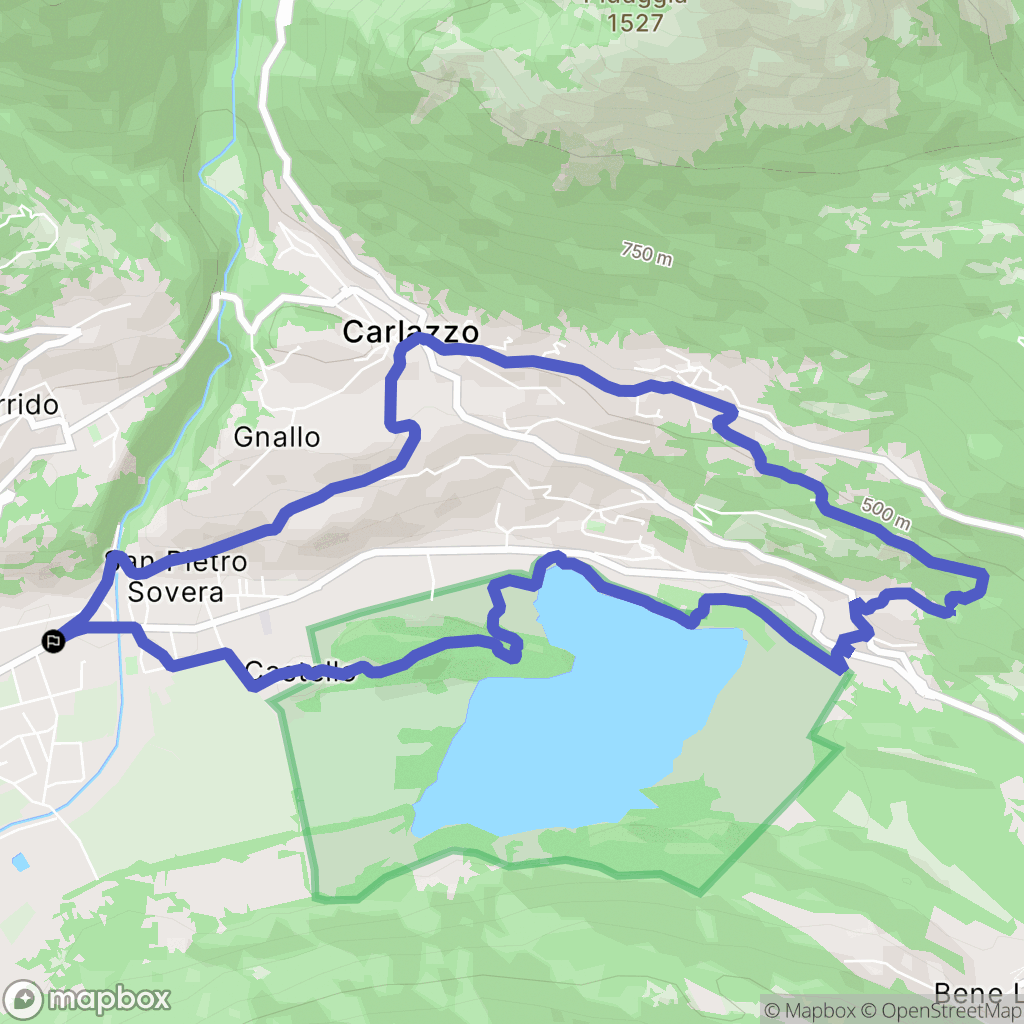 Porlezza : carte du parcours de randonnée - Italy