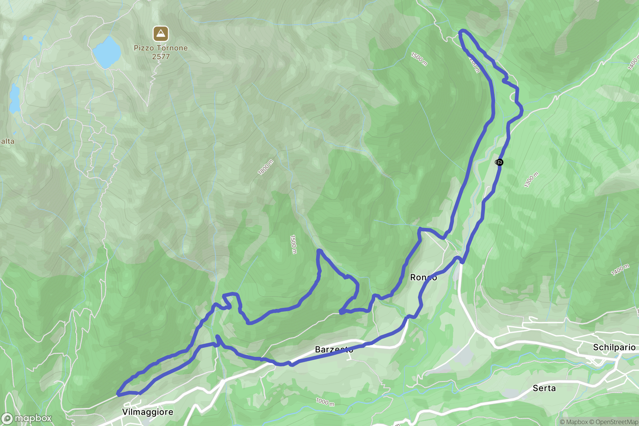 Villa di Serio : carte du parcours de randonnée - Italy