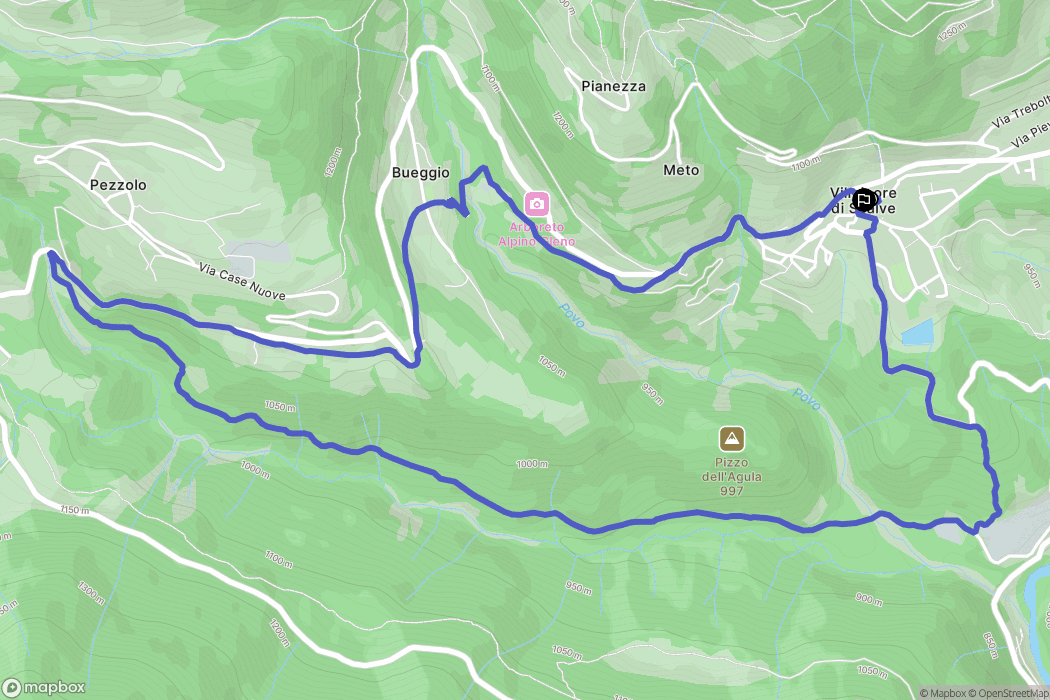 Vilminore : carte du parcours de randonnée - Italy