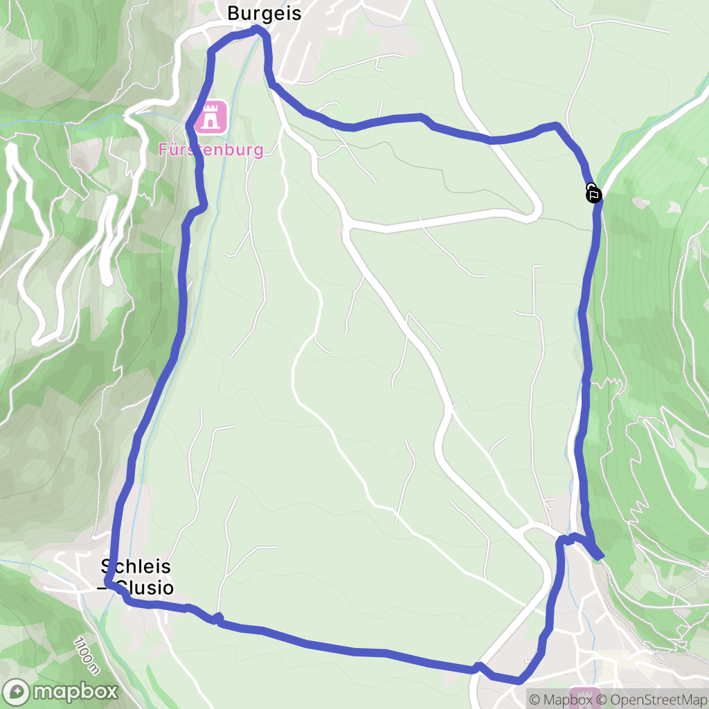 : carte du parcours de randonnée - Italy