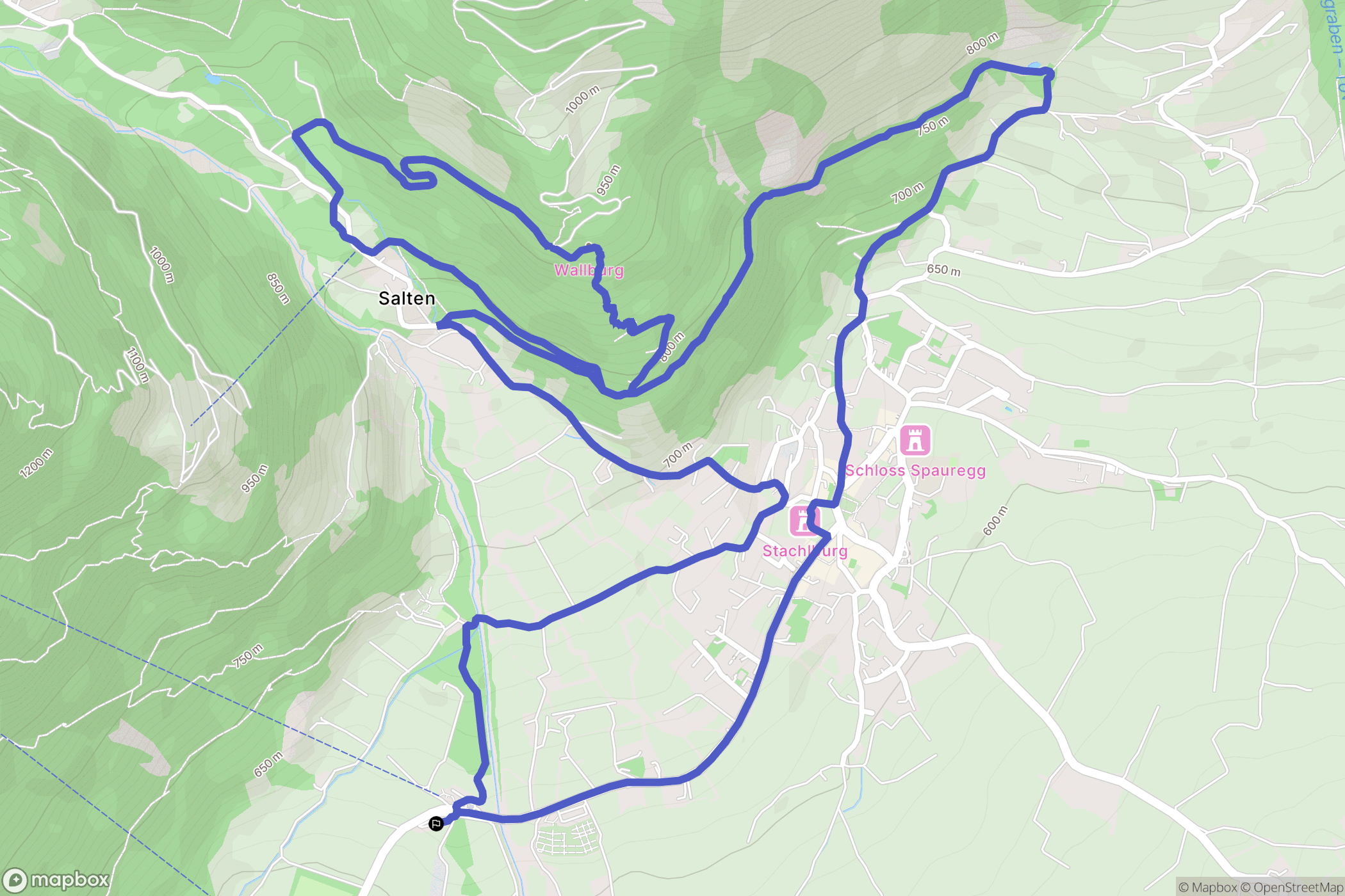  : carte du parcours de randonnée - Italy