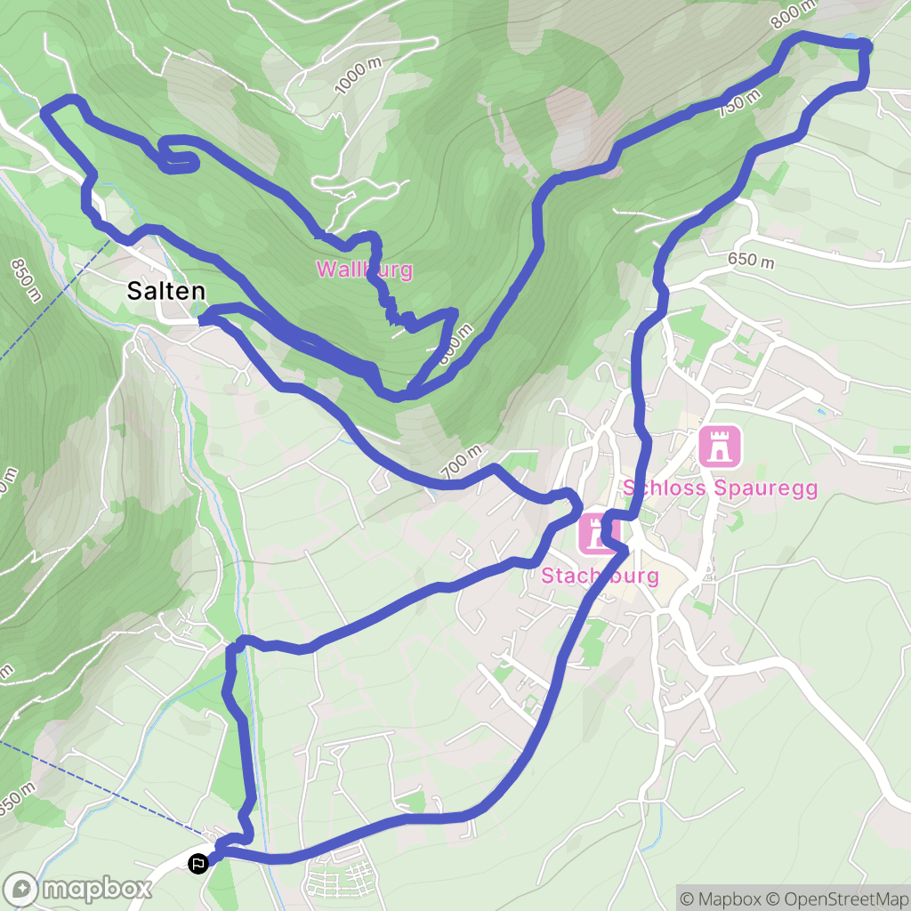  : carte du parcours de randonnée - Italy