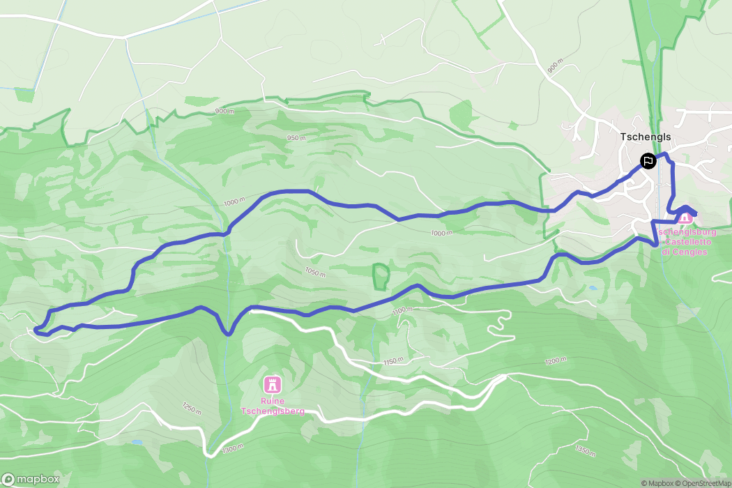 Cengles : carte du parcours de randonnée - Italy