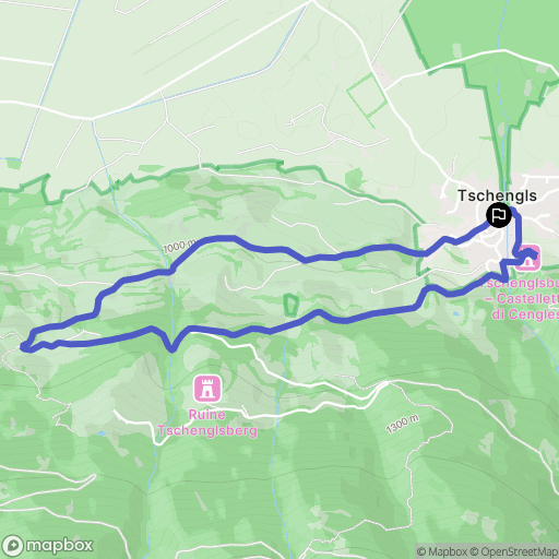 Cengles : carte du parcours de randonnée - Italy