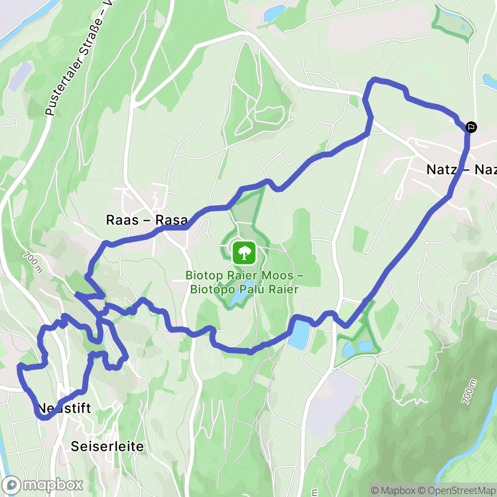 Naz : carte du parcours de randonnée - Italy