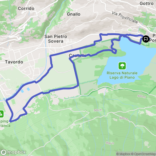 Carlazzo : carte du parcours de randonnée - Italy
